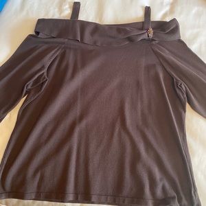 Brown off the shoulder sweater